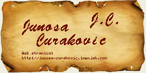 Junoša Curaković vizit kartica